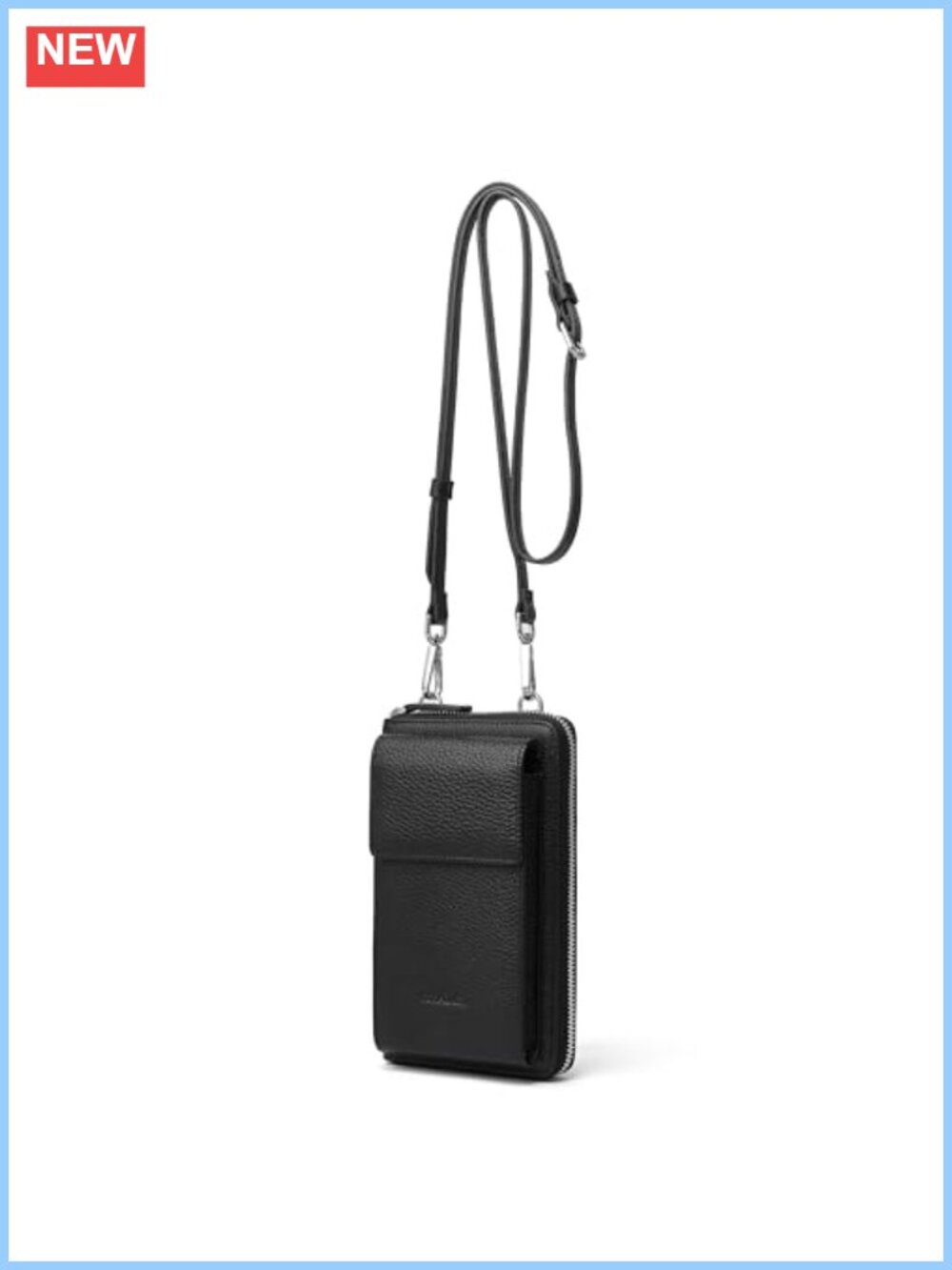 Genuine Leather Crossbody Wallet RFID Cell Phone Purse Mini Bag